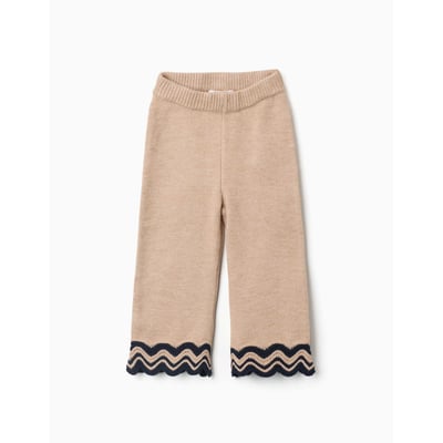 Pantalon en maille avec ourlet à rayures ZIPPY