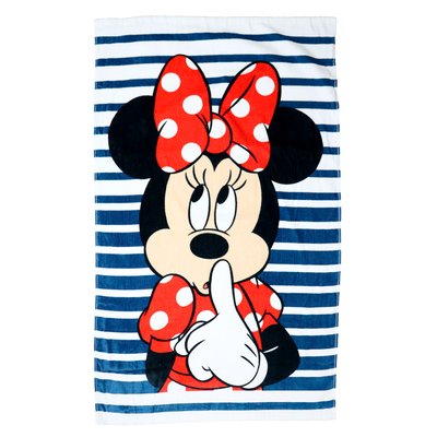 Drap de plage imprimé 100% coton, MINNIE SAIL MINNIE MOUSE