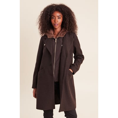 Manteau ajusté capuche amovible BREAL