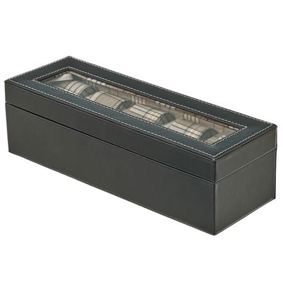 Coffret de rangement à montres noir et tartans beige WADIGA