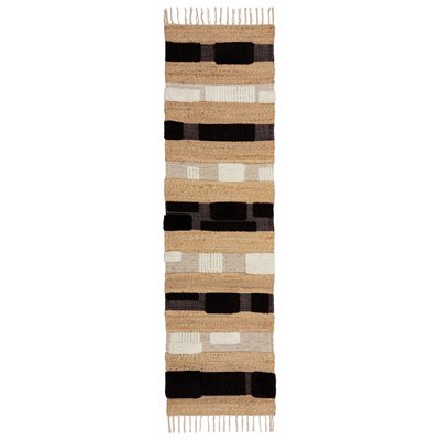 Tapis de couloir jute et laine MEDINA BLOCKS FLAIR RUGS