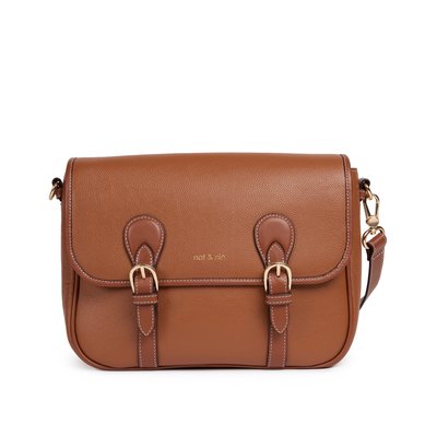 Sac à bandoulière en cuir grainé OXFORD GRAINE NAT & NIN