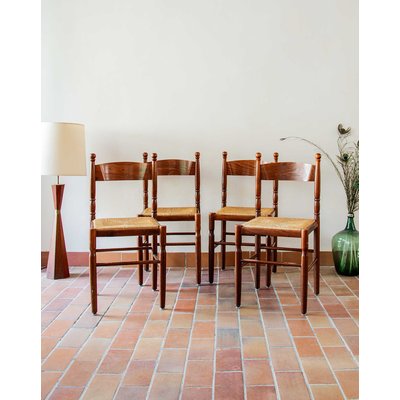 Lot de 4 chaises Claude N°577 - Bon état DEBONGOUT