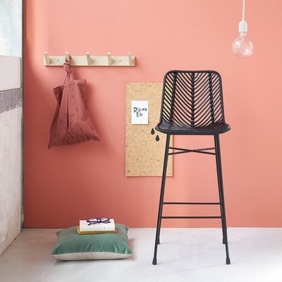 Tabouret de bar en rotin et métal  BOHEMA BERAH GETAH