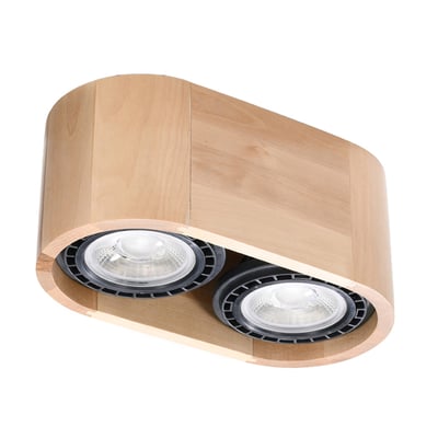 Plafonnier Bois Bois Naturel GU10/ES111 2 Basic EDEN