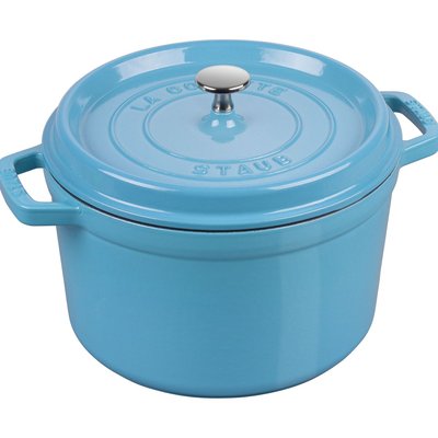 Cocotte en fonte, Rond(e), Bleu Glacier STAUB