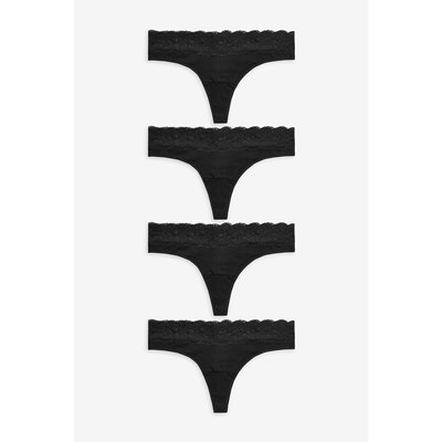 Slips bordés -string, lot de 4 NEXT
