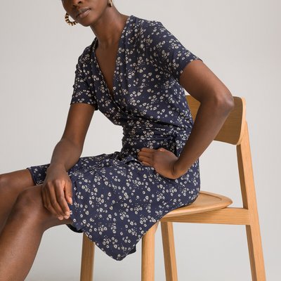 Платье с запахом короткое из трикотажа джерси LA REDOUTE COLLECTIONS