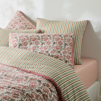 Funda de almohada de algodón lavado, Hyacinthe LA REDOUTE INTERIEURS
