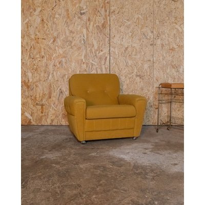 Fauteuil jaune Jakob N°188 - Bon état DEBONGOUT