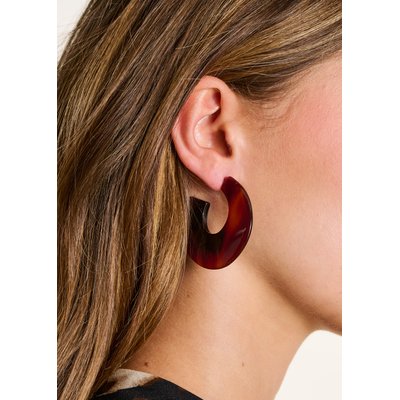 Boucles d'oreilles créoles en résine LA FEE MARABOUTEE