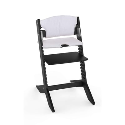 NALA - Chaise haute en bois - noir - coussin GEUTHER