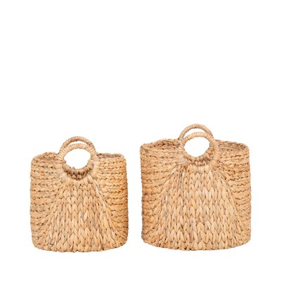 Lot de 2 paniers en jacinthe d’eau- PASSO HOUSE NORDIC