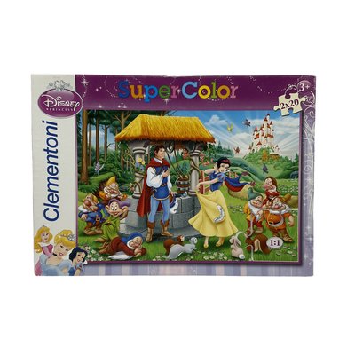 Puzzles Blanche Neige 2X20 Pièces - Bon état CLEMENTONI