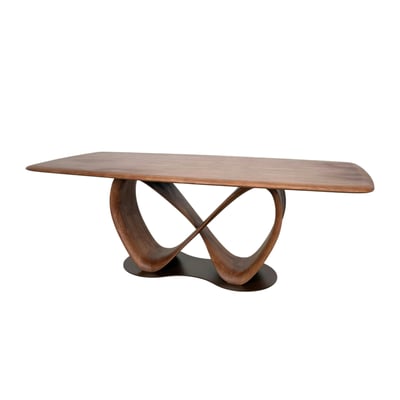 Table à manger bois de frêne à pied design ruban 260 cm ALDER PIER IMPORT