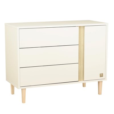 Commode 3 tiroirs et 1 porte pieds bois SAUTHON