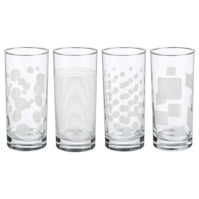 Lot de 4 verres en verre TONI'EAU SECRET DE GOURMET