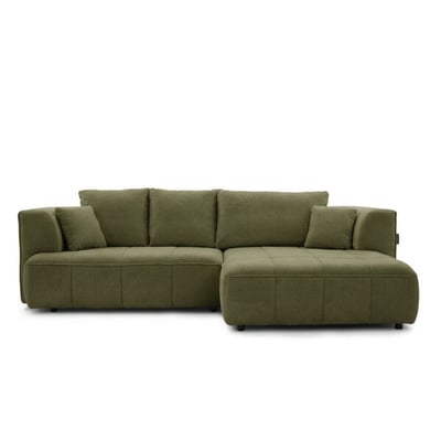 Canapé droit convertible 3 places en tissu lisse, CLOVIS BOBOCHIC