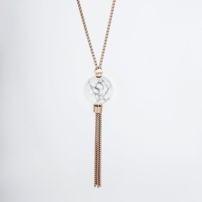 Long necklace Liliflo Rose - Howlite LILIFLO