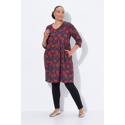 T-shirt long, décolleté en V et manches 3/4 ULLA POPKEN