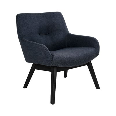 Fauteuil en tissu et pieds en bois noir - LONDON HOUSE NORDIC