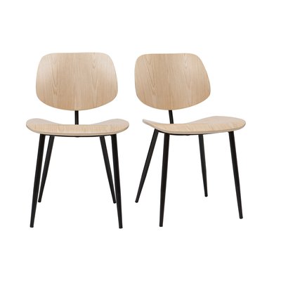 Chaises design pieds métal (lot de 2) TOBIAS MILIBOO