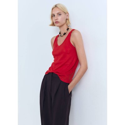 Top bretelles lin MANGO