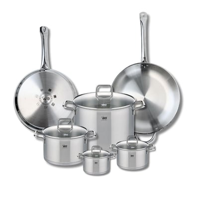 2 poêles 28/32cm + 4 faitouts 12/14/20/26cm PROFI CITRIN ELO