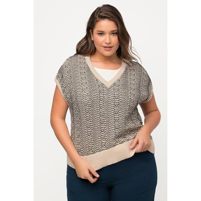 Pull sans manches en tricot texturé ULLA POPKEN