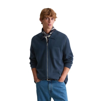 Cardigan Homme Tricoté Avec Poches Zippées – Manteau D’hiver Chaud, Coupe-vent, Col Montant, Coupe Ample