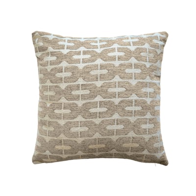 Coussin décoratif déhoussable en jacquard à motif géométrique DOUCEUR D'INTÉRIEUR
