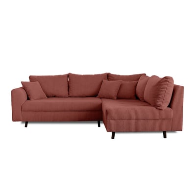 Canapé d'Angle droit 4 places + pouf places - RUNE LISA DESIGN