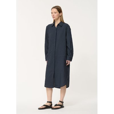 Robe chemise bleu marine manches longues HUMILITY