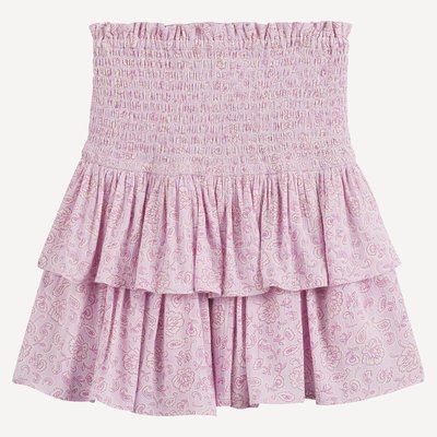 Jupe fluide smockée à volants, imprimé floral LA REDOUTE COLLECTIONS