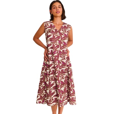 Robe estivale mi-longue sans manches SALVIA SELMARK MARE