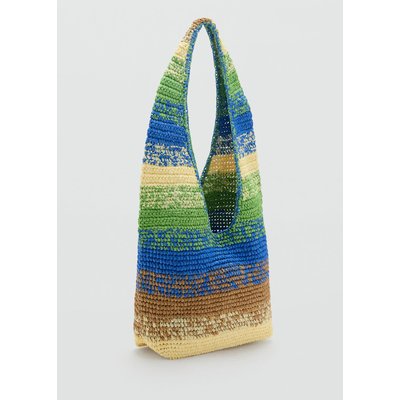 Sac cabas en fibres naturelles dégradé MANGO