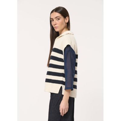 Pull camionneur marinière en coton biologique HUMILITY