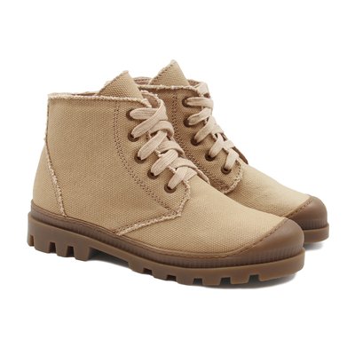 Bottines lacet crantées toile recyclée JULES & JENN