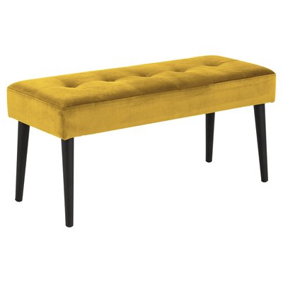 Banc 2 places Bella en métal et tissus effet velours TOILINUX