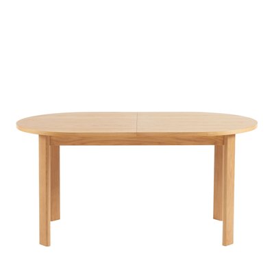 Table à manger extensible 6 à 8 personnes ovale en bois 160-200x90cm- TIRNA DRAWER