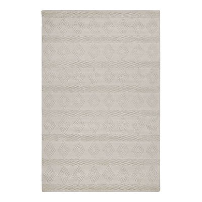 Tapis tissé main pure laine et coton à bouclettes  , EMMY ESPRIT