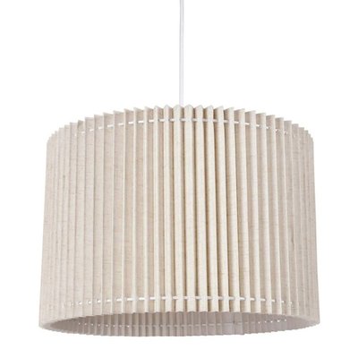 Suspension cylindrique lin métal Auréline écrue DECORATIE