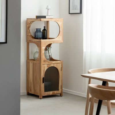 Colonne 1 étagère en bois d'acacia  EMYR MADE IN MEUBLES 