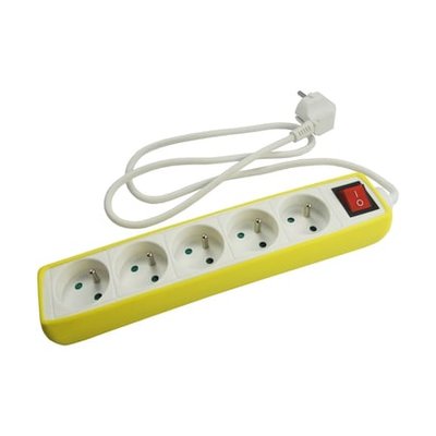 Bloc Multiprises 5 X 16a + Interrupteur Citron ZENITECH