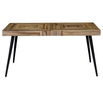 Table teck et métal 80 x 73 cm Woody ZAGO