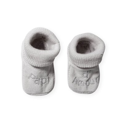 chaussons bébé avec broderie papi d'amour TROIS KILOS SEPT