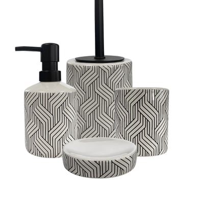 Set salle de bain graphique 4 pièces céramique URBAIN GUY LEVASSEUR