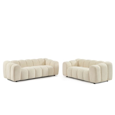 Ensemble canapés droits 3+2 en tissu  SUNNY SORELH