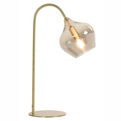Lampe à Poser Karel Verre Fume Bronze Antique MILLUMINE
