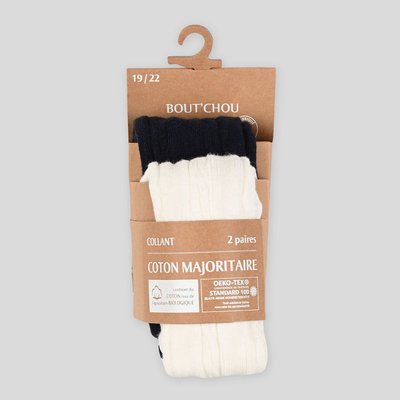 Lot de 2 paires de collants torsadés BOUT'CHOU